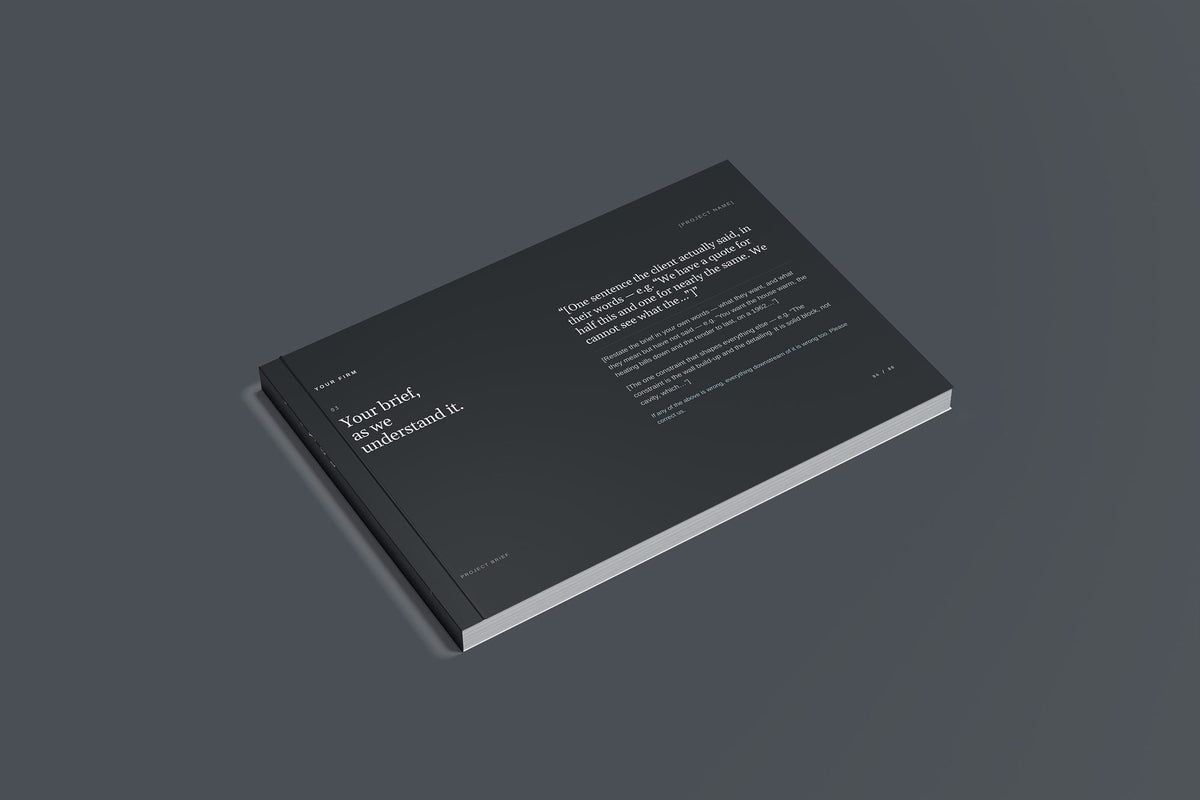 External Wall Insulation Client Package, Slate colourway, closed magazine mockup