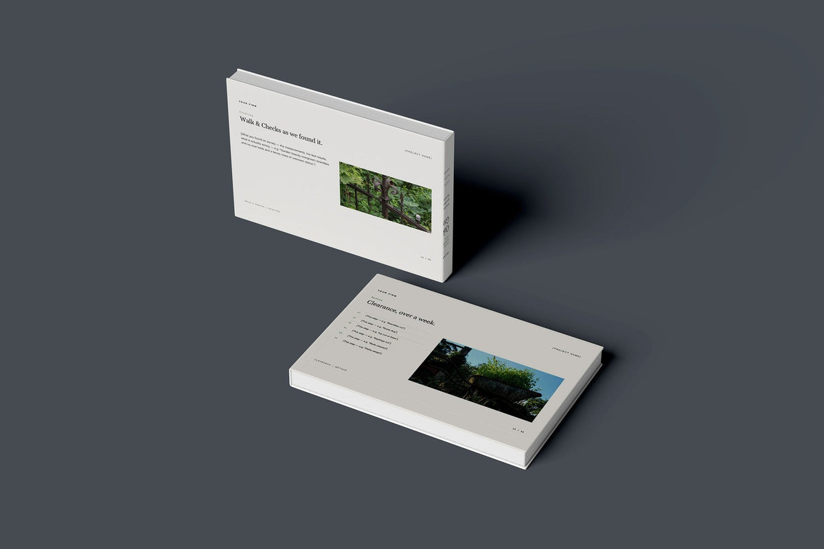 Garden Maintenance Client Package, Standard colourway, floating books mockup