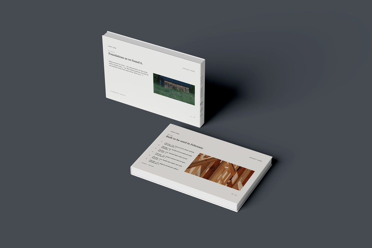 Garden Room Client Package, Ivory colourway, floating books mockup