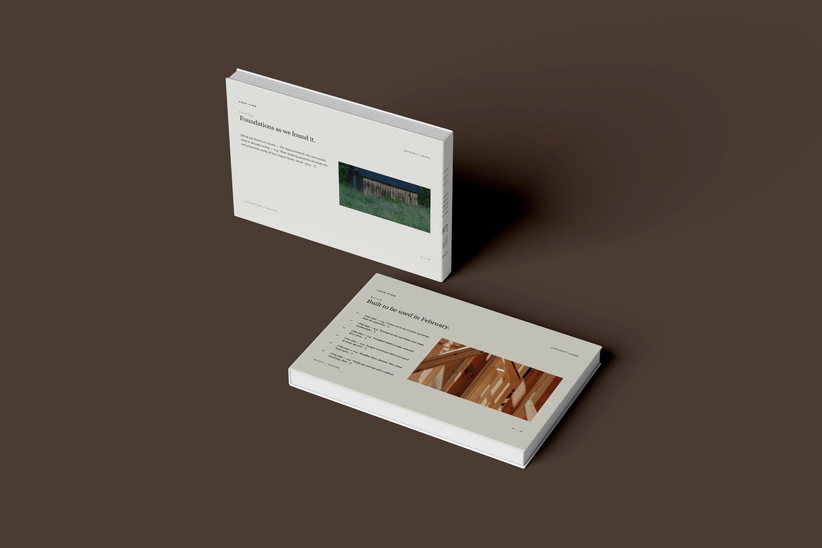 Garden Room Client Package, Oat colourway, floating books mockup