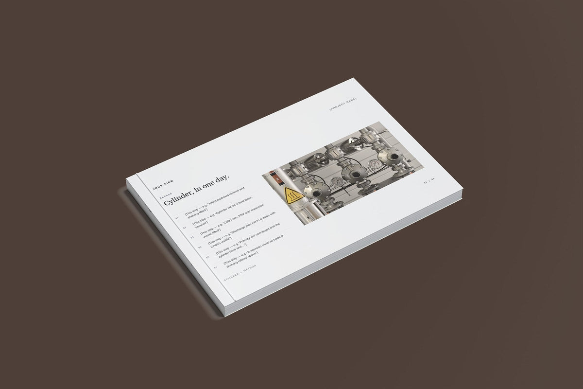 Gas Boiler and Heating Client Package, Slate colourway, closed magazine mockup