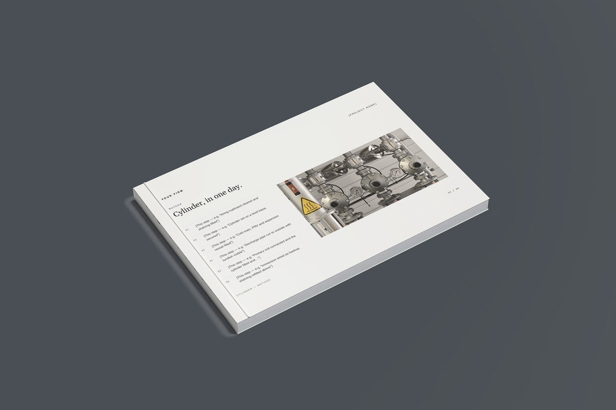 Gas Boiler and Heating Client Package, Standard colourway, closed magazine mockup