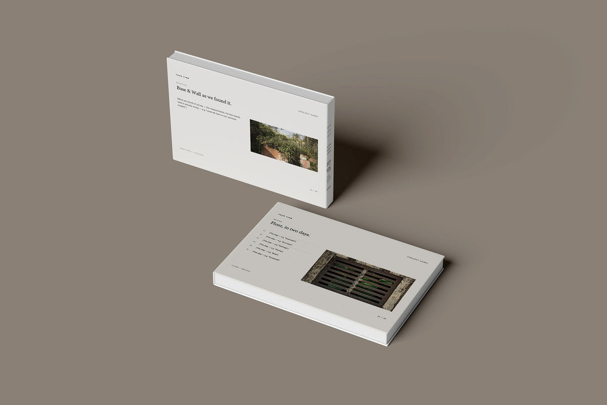 Greenhouse and Glasshouse Client Package, Standard colourway, floating books mockup