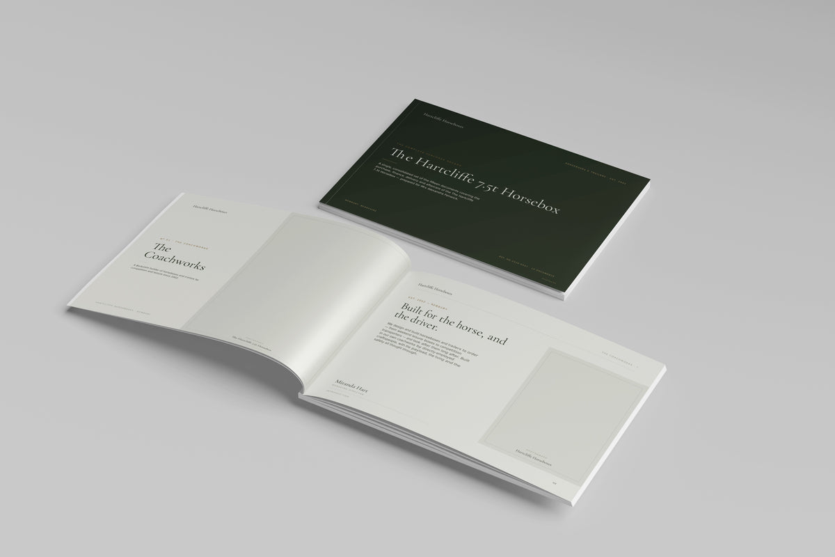 Horsebox Dealer Customer Pack in PowerPoint, printed cover shown at an angle