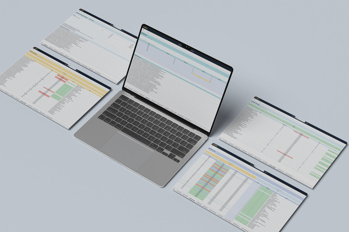 Holiday and Absence Planner Excel template, Entitlement tab on a laptop screen