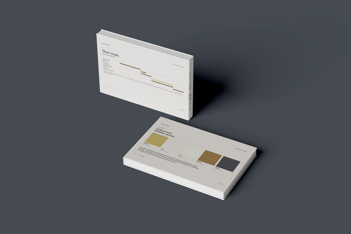 Insulation Installer Client Package, Standard colourway, floating books mockup