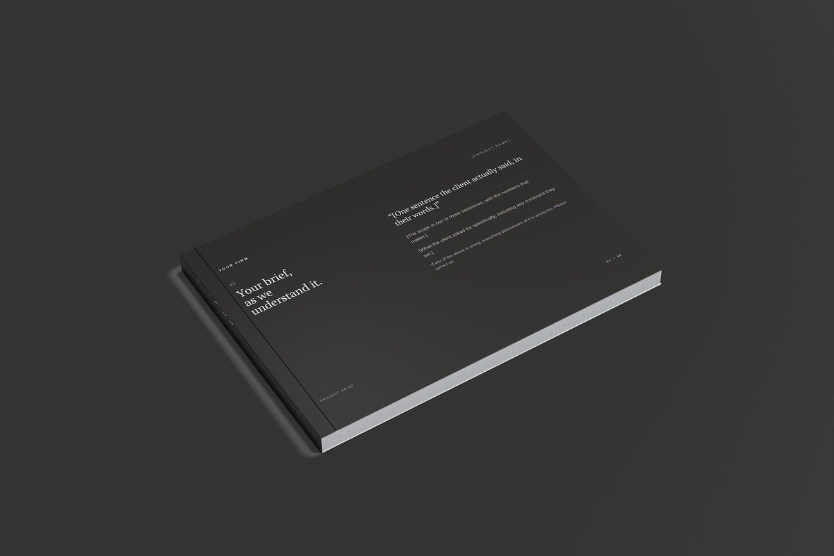 Kitchen and Bathroom Fitter Client Package, Standard colourway, closed magazine mockup