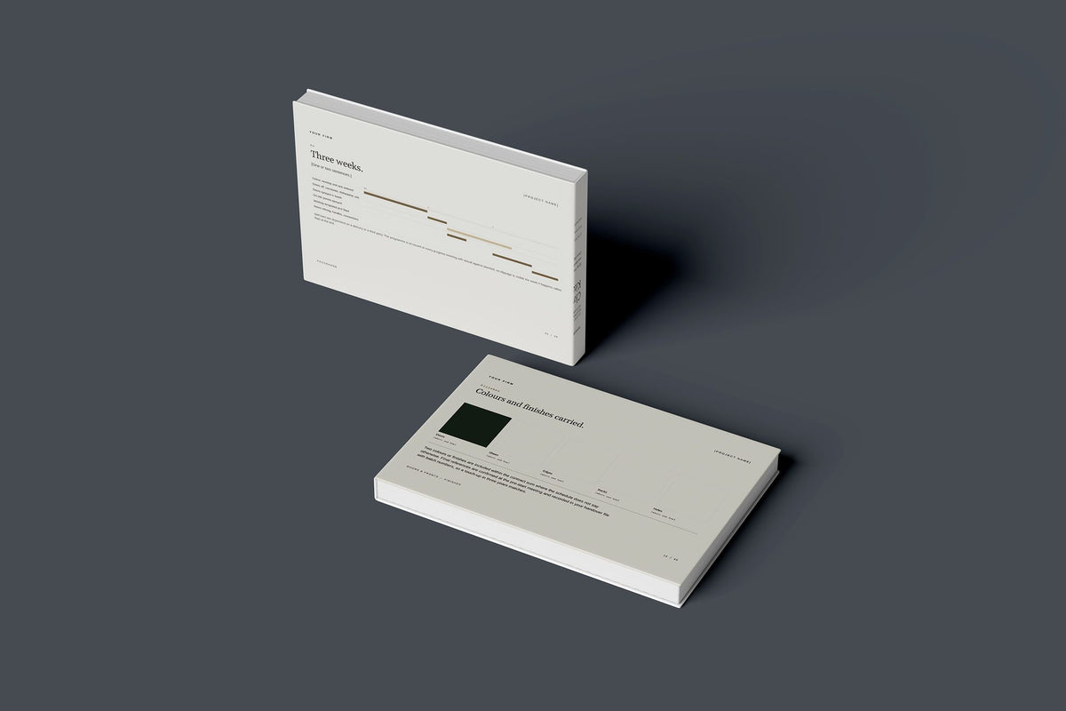 Kitchen Respray Client Package, Oat colourway, floating books mockup