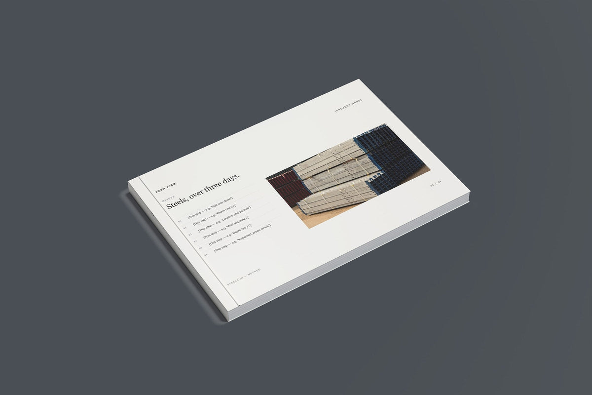 Knock Through and Open Plan Client Package, Standard colourway, closed magazine mockup