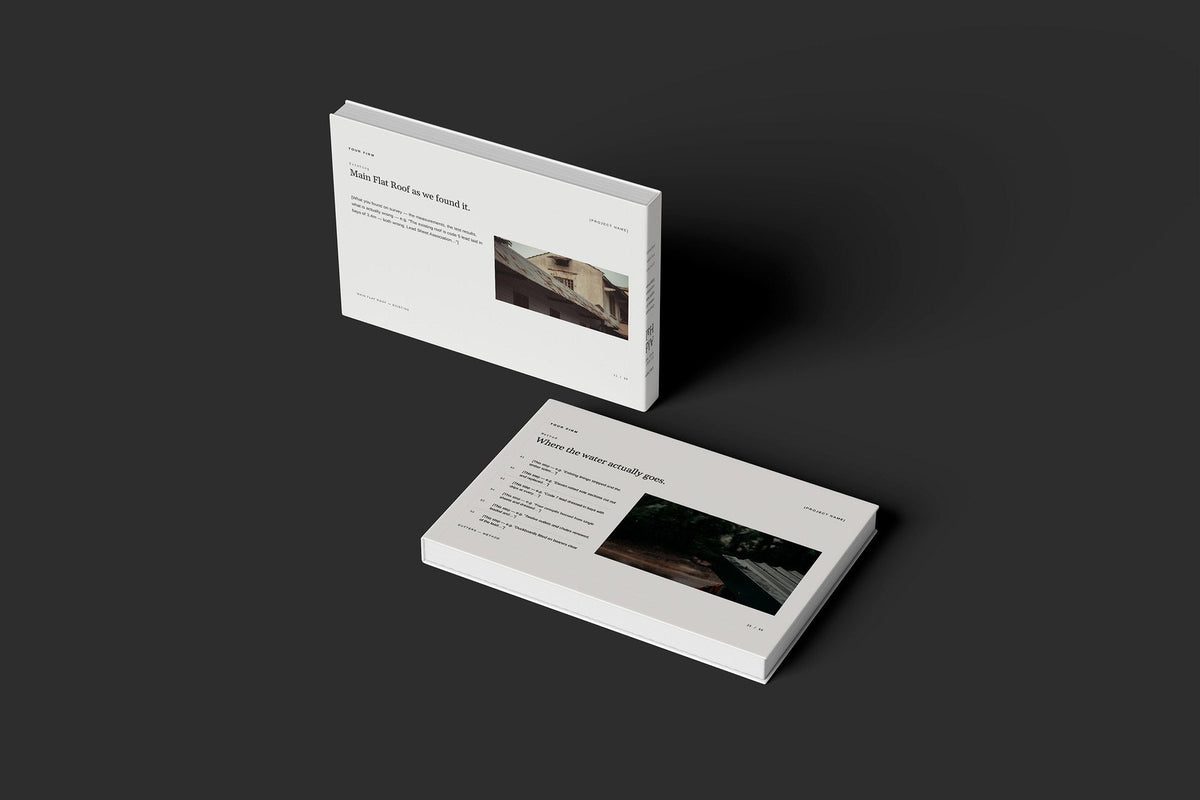 Leadwork Client Package, Ivory colourway, floating books mockup