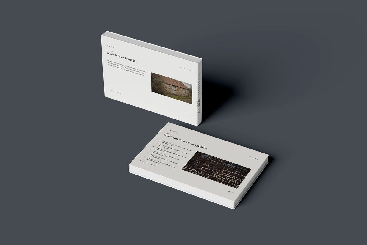 Lime Repointing Client Package, Ivory colourway, floating books mockup