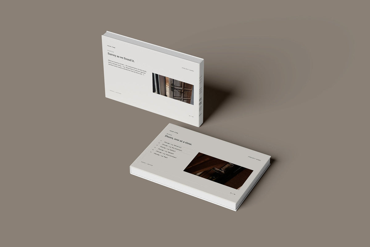 Locksmith Client Package, Standard colourway, floating books mockup