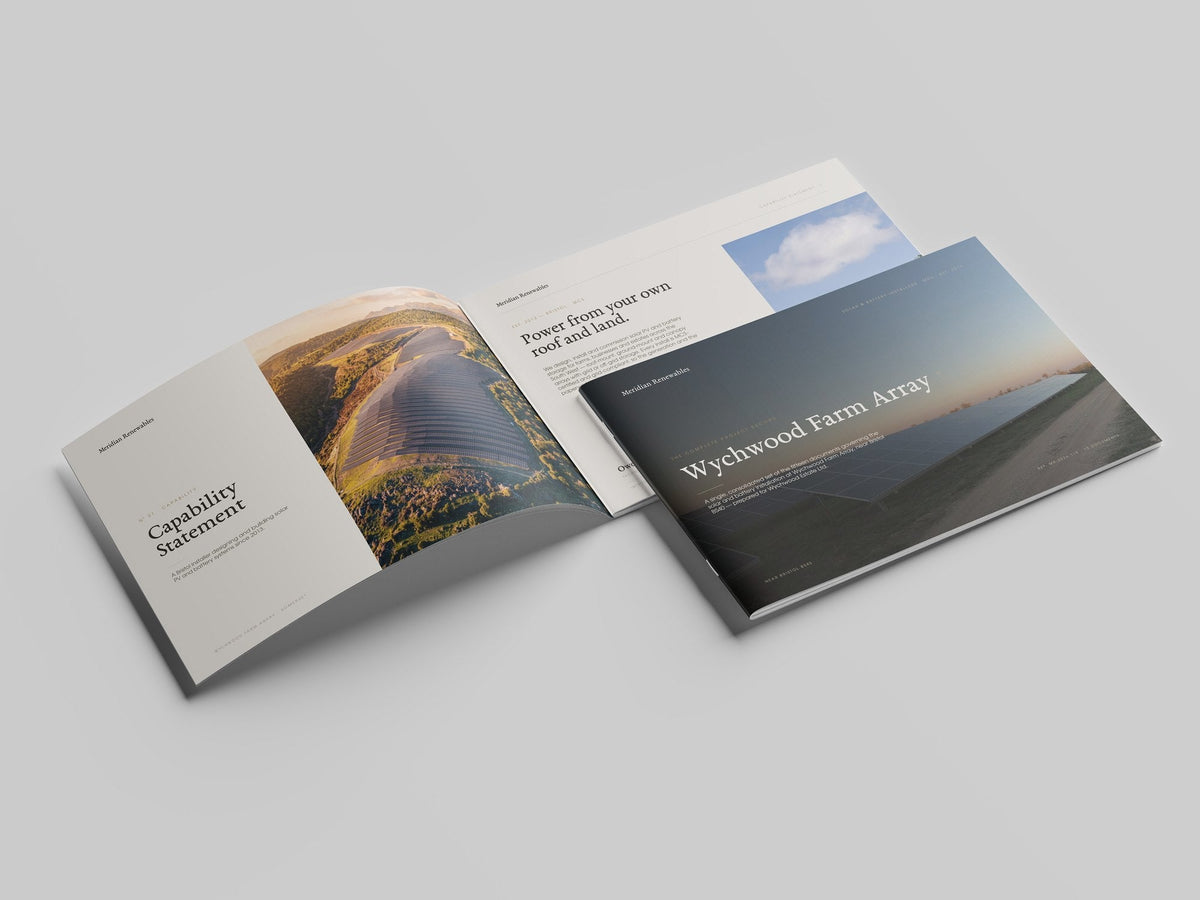 Solar & Battery Installer Project Pack in PowerPoint, printed and open at the first pages