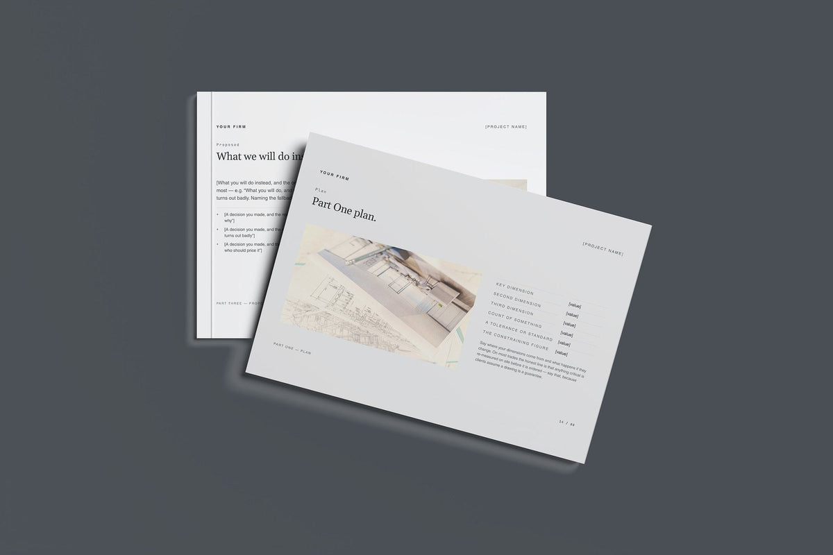 Multi-Trade Client Package, Slate colourway, front and back cover mockup