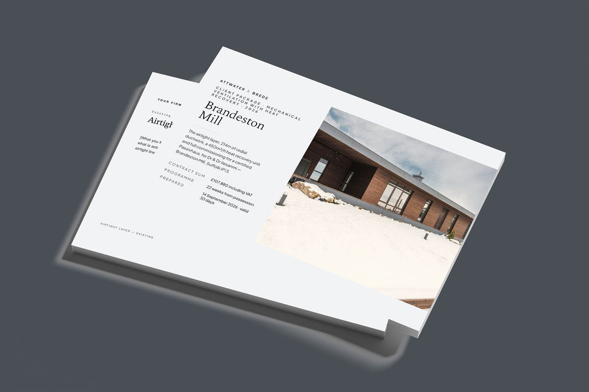 MVHR Client Package, Slate colourway, stacked books mockup