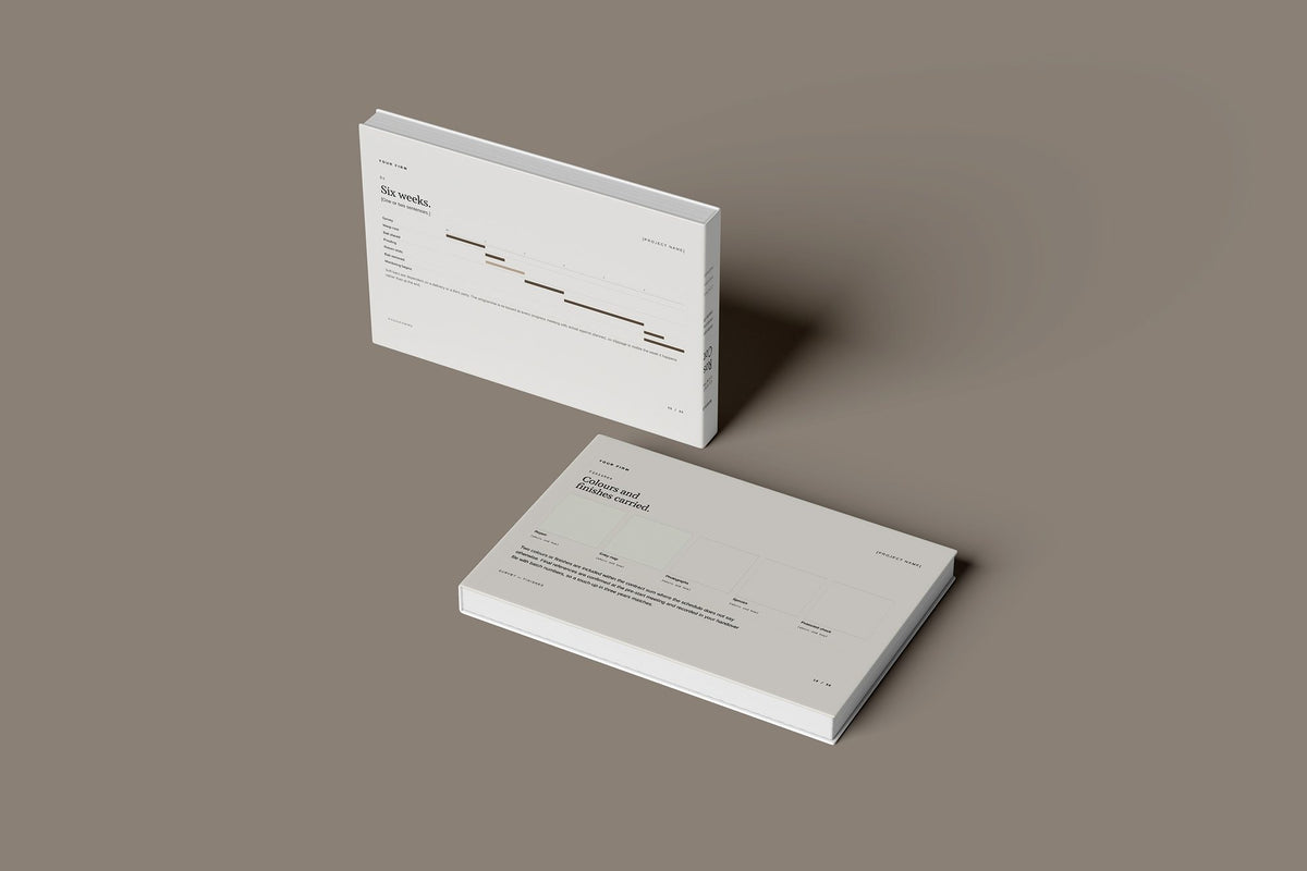 Pest Control Client Package, Standard colourway, floating books mockup