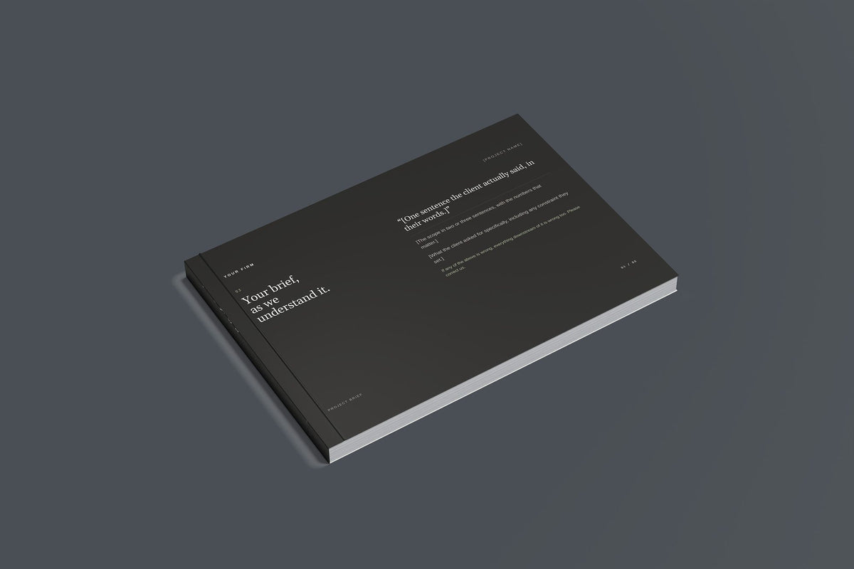 Plasterer Client Package, Standard colourway, closed magazine mockup