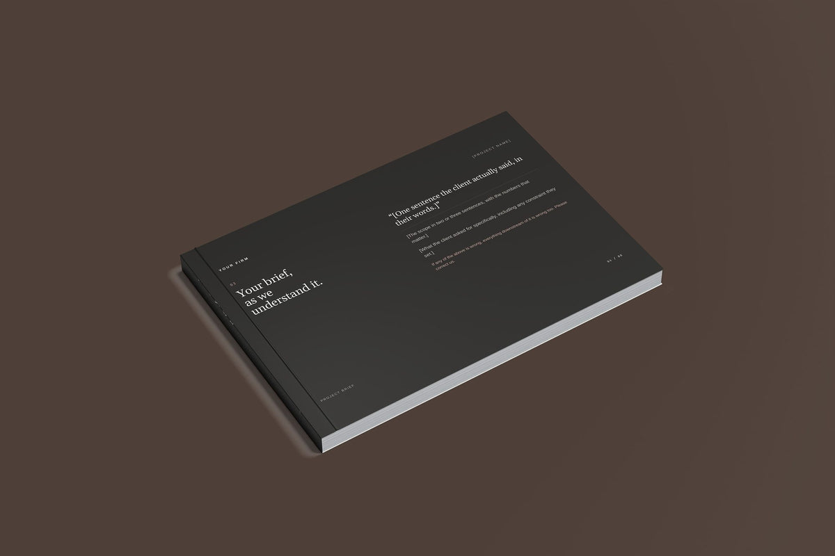 Plumber Client Package, Standard colourway, closed magazine mockup