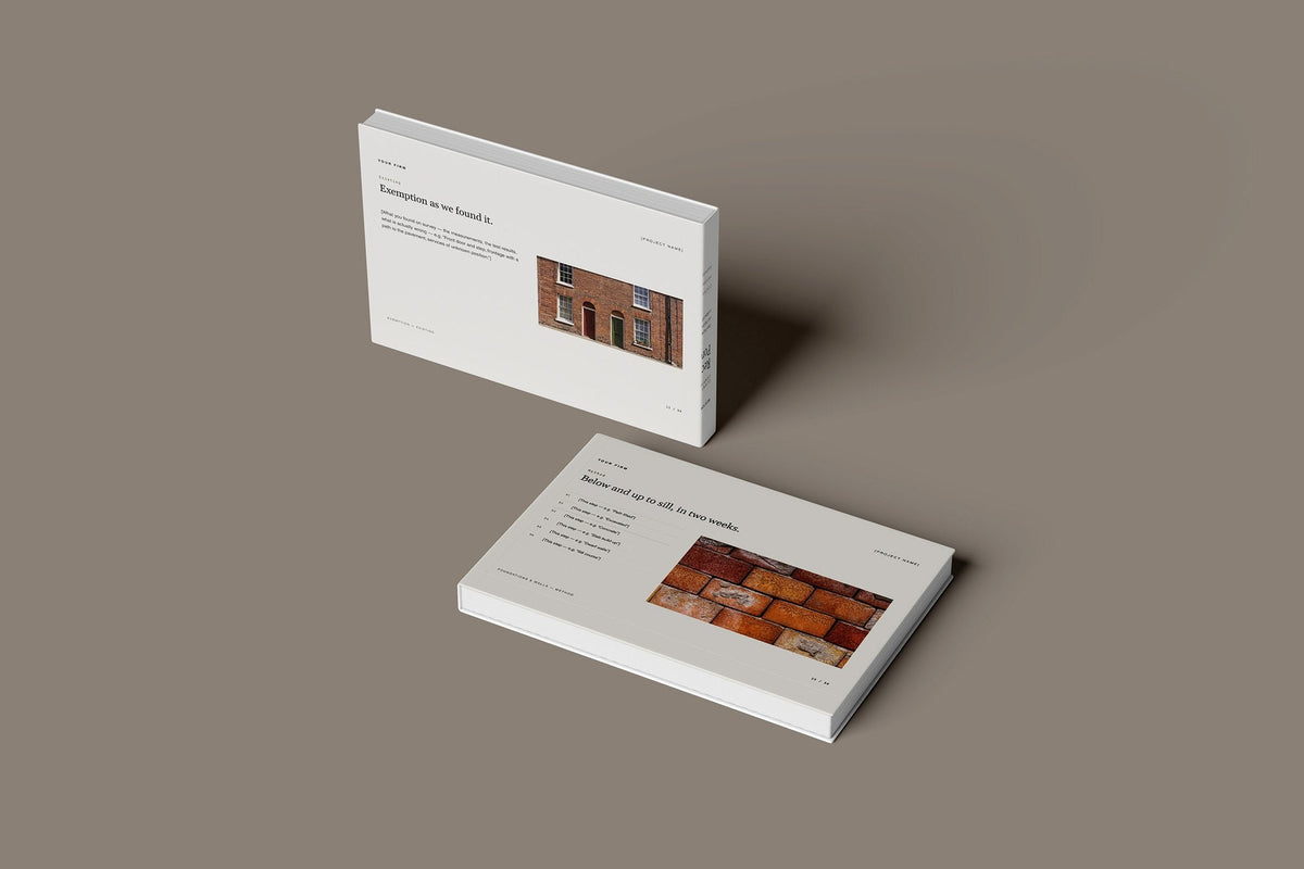 Porch Client Package, Standard colourway, floating books mockup
