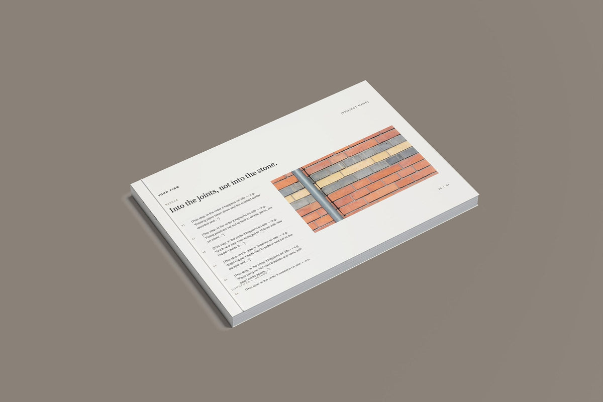 Rainwater Goods Client Package, Standard colourway, closed magazine mockup
