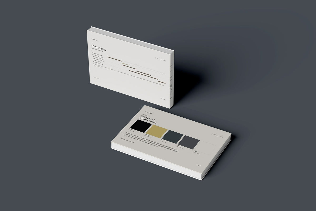Screeding Client Package, Standard colourway, floating books mockup