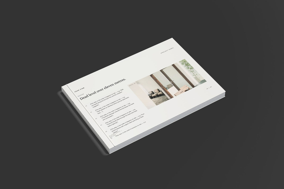 Structural Glazing Client Package, Standard colourway, closed magazine mockup
