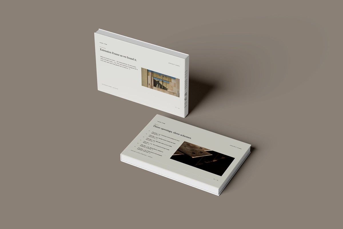 Structural Steel Client Package, Oat colourway, floating books mockup