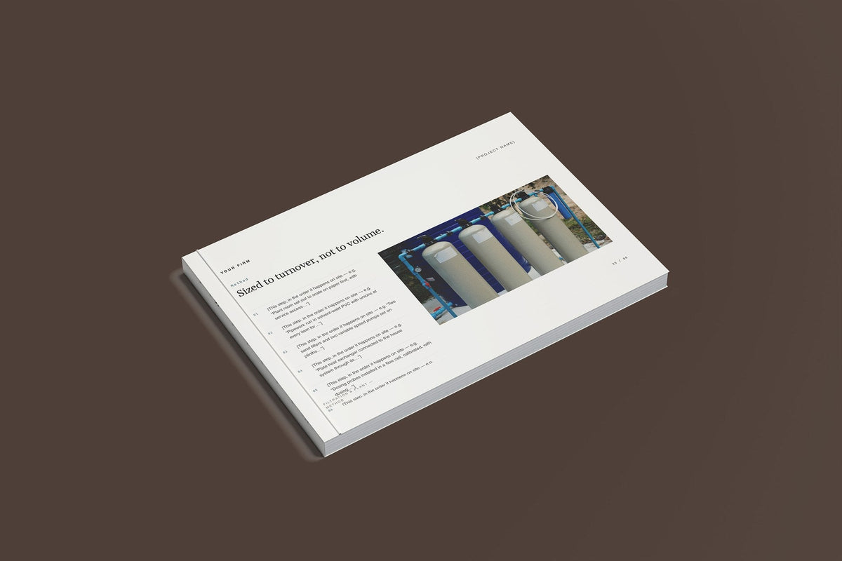 Swimming Pool Client Package, Standard colourway, closed magazine mockup