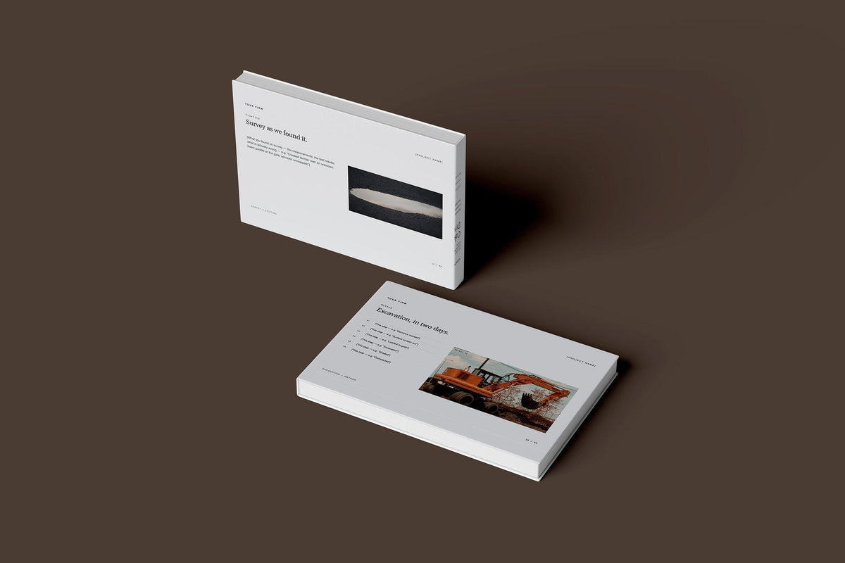 Tarmac Driveway Client Package, Slate colourway, floating books mockup