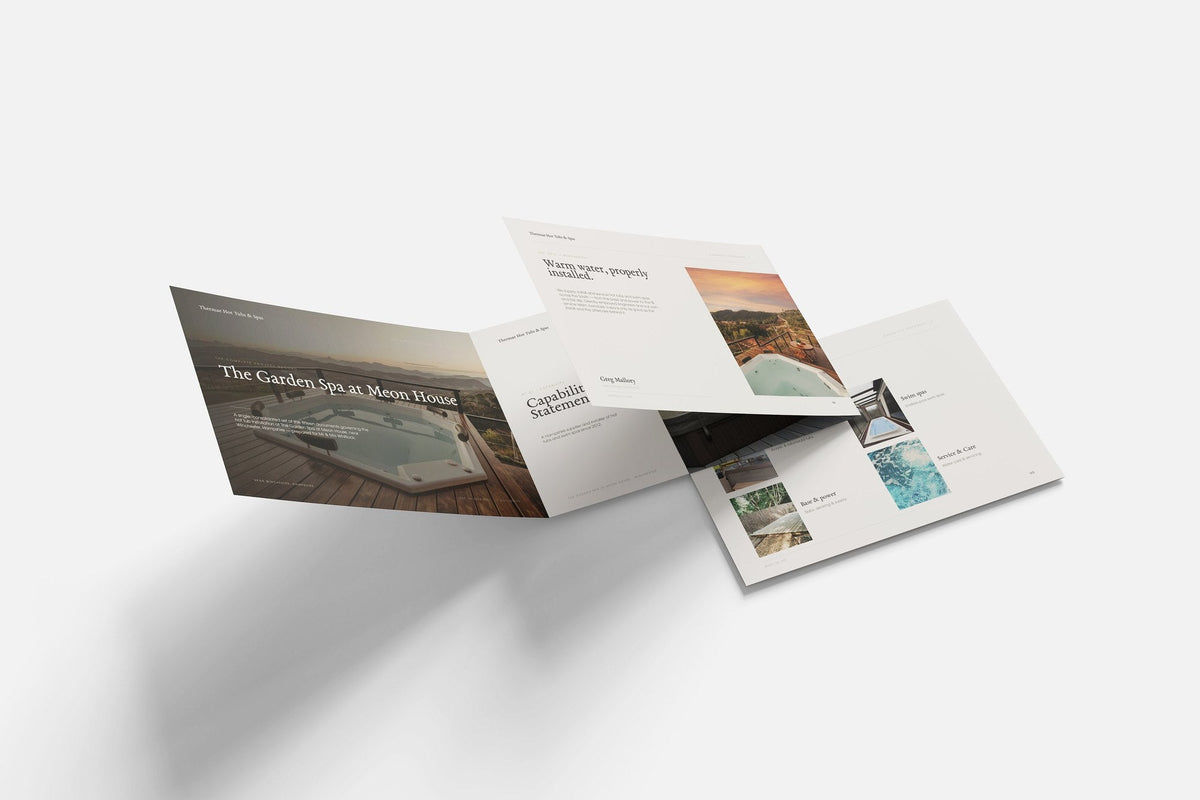 Hot Tub & Spa Installer Project Pack in PowerPoint, printed documents stacked