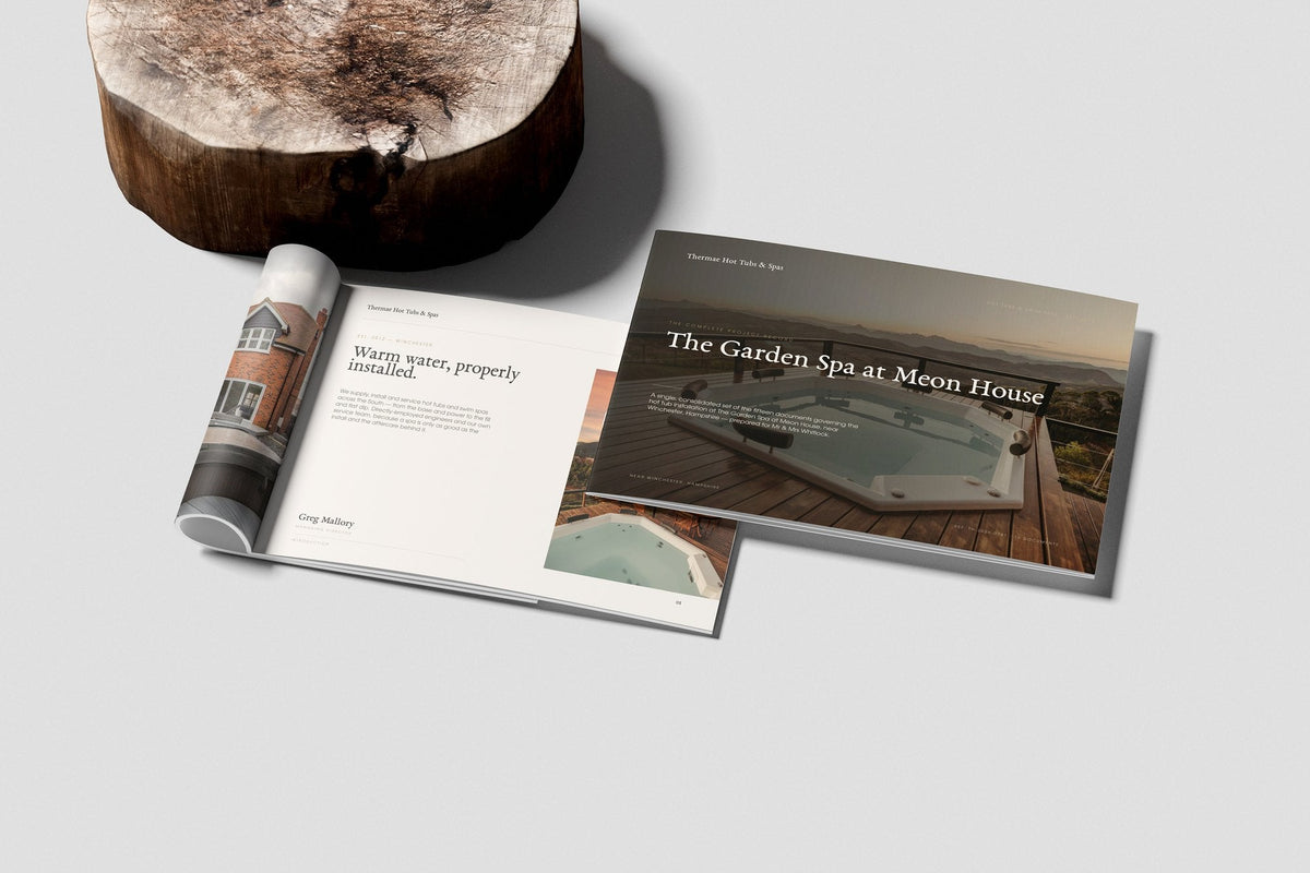 Hot Tub & Spa Installer Project Pack in PowerPoint, printed and rolled