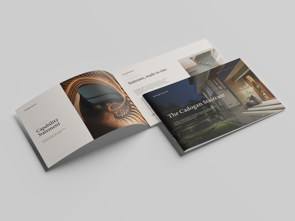 Staircase Maker Project Pack in PowerPoint, printed and open at the first pages