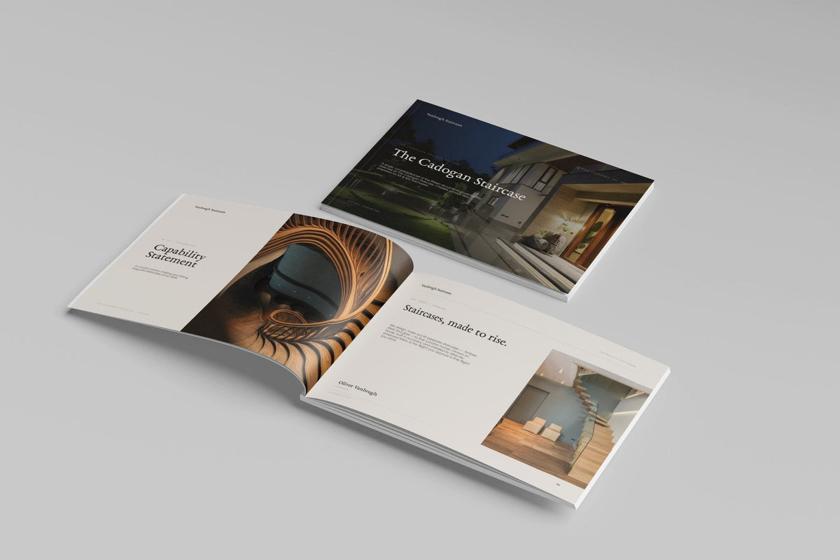 Staircase Maker Project Pack in PowerPoint, printed cover shown at an angle