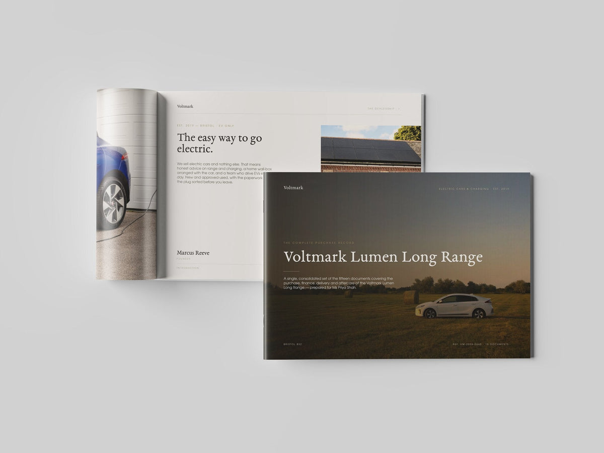 Electric Car Dealer Customer Pack