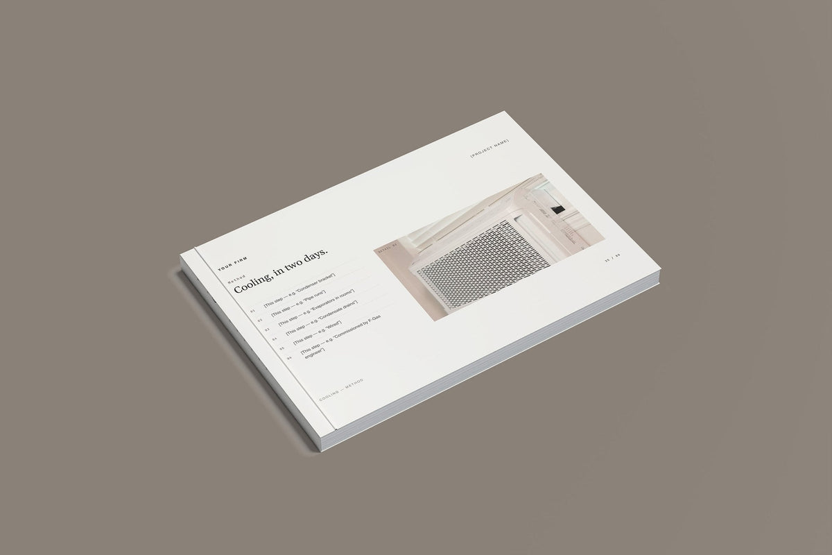 Wine Cellar and Cold Room Client Package, Standard colourway, closed magazine mockup