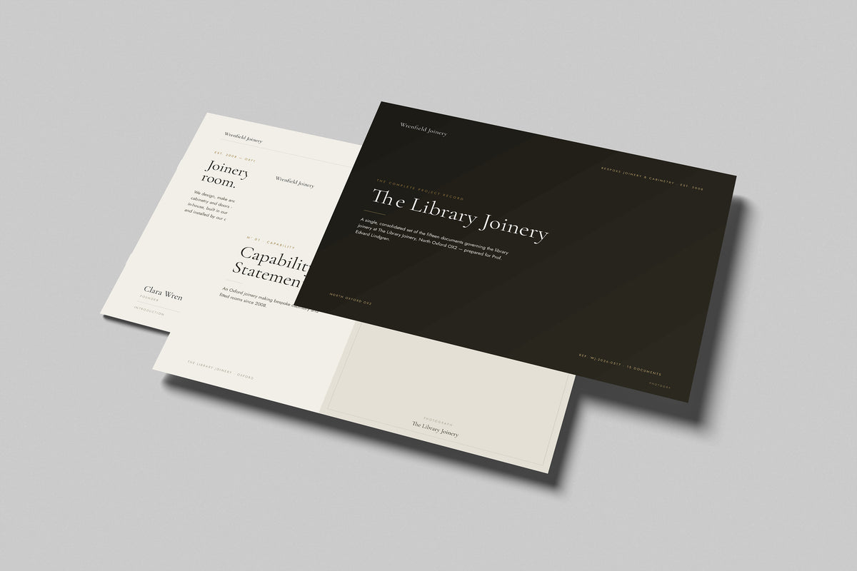 Bespoke Joiner & Cabinet Maker Project Pack