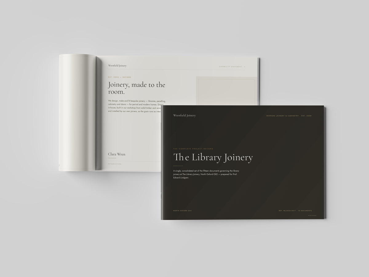 Bespoke Joiner & Cabinet Maker Project Pack
